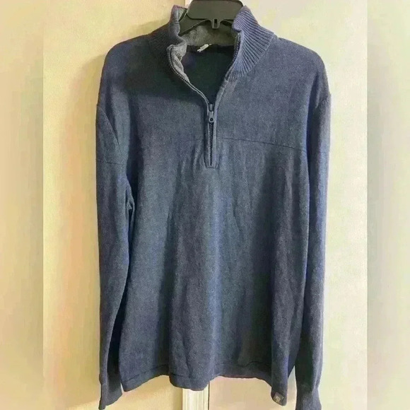 THE north face men’s 1/4 zip mock‎ neck 10% wool sweater. XL - Picture 1 of 7